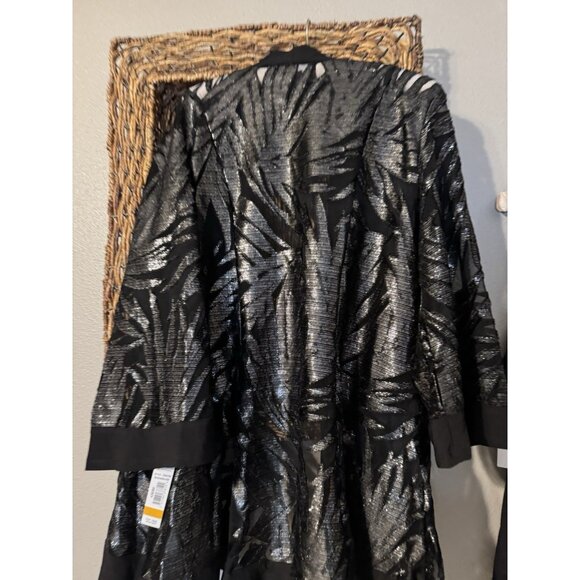 R & M Richards 16W Black 3 Pc Set Jacket Pant Suit Party Wedding Guest $190 NEW - Picture 10 of 16